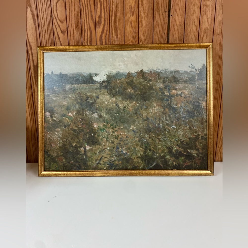 Landscape Study Framed Wall Canvas Antique Gold - Studio McGee